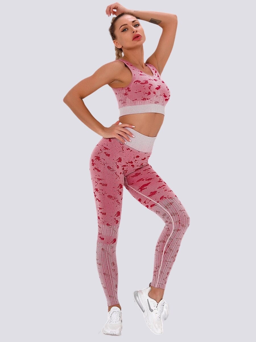 Tenue Sport Legging et Brassière (Ensemble) Ensemble Sport helankezatrening.com XS Rose