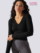 Top Sport Manches Longues Push Up - Ultime-Legging T-Shirt helankezatrening.com XS Noir